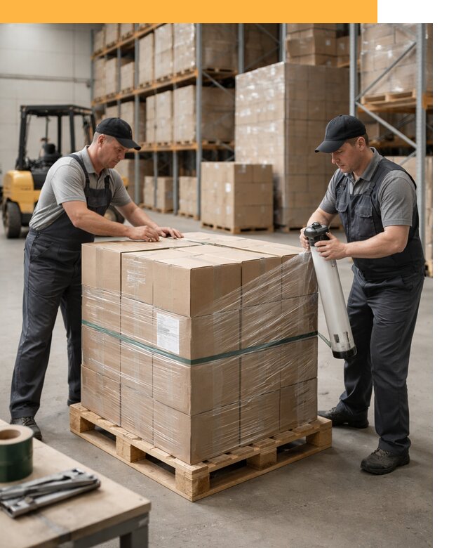 Упаковка и паллетирование грузов от 3646 руб: защита и крепление